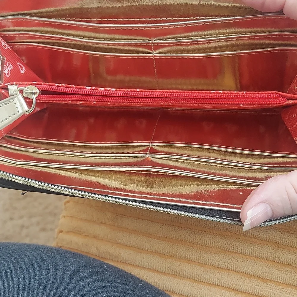 Betsy Johnson Floral Black, pink, and green Wallet - Picture 5 of 6